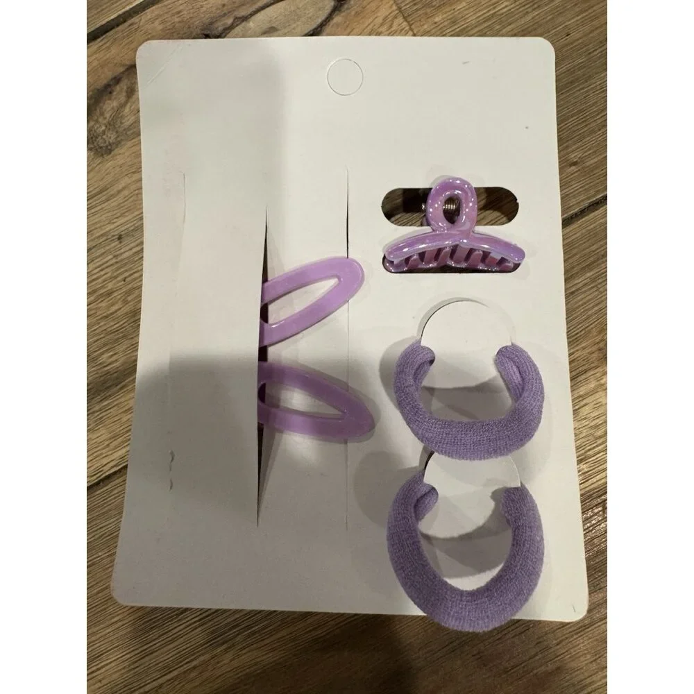 Hello Kitty Fashion Colorful Purple Pink Barrette Cute Hair Clip for Girls 5 PC